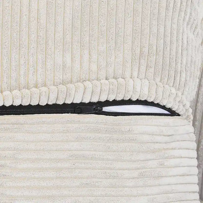 Canapé d'angle modulable en velours côtelé en forme de U, grand format, confortable, avec 5 coussins