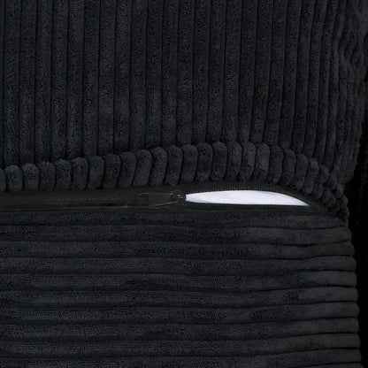 Canapé d'angle modulable en velours côtelé en forme de U, grand format, confortable, avec 5 coussins