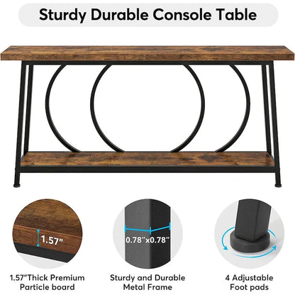 Console de canapé de 180 cm avec rangement pour entrée, couloir ou salon, derrière le canapé