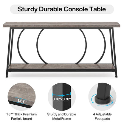 Console de canapé de 180 cm avec rangement pour entrée, couloir ou salon, derrière le canapé