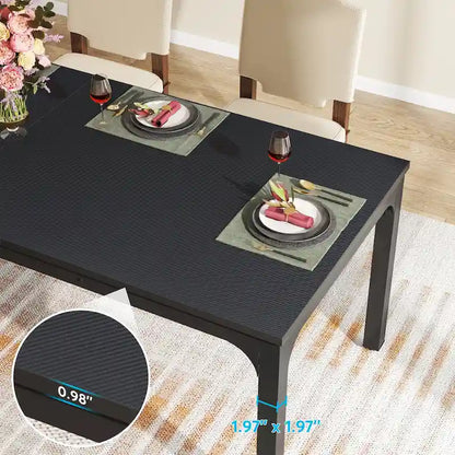 Table de salle à manger rectangulaire pour 6 à 8 personnes, 198 cm de long.