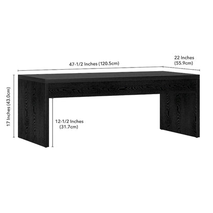 Table basse rectangulaire Lawrence 48 de large - 47,5 de large