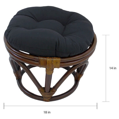 Repose-pieds Bali de 45 cm avec coussin en sergé