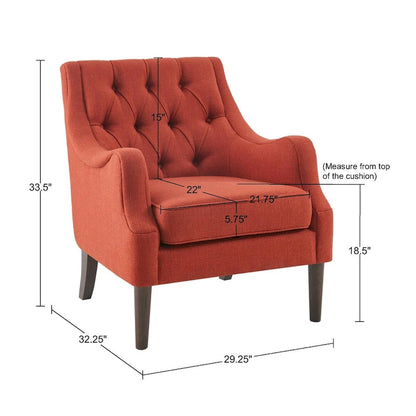 Fauteuil d'appoint capitonné Madison Park Elle