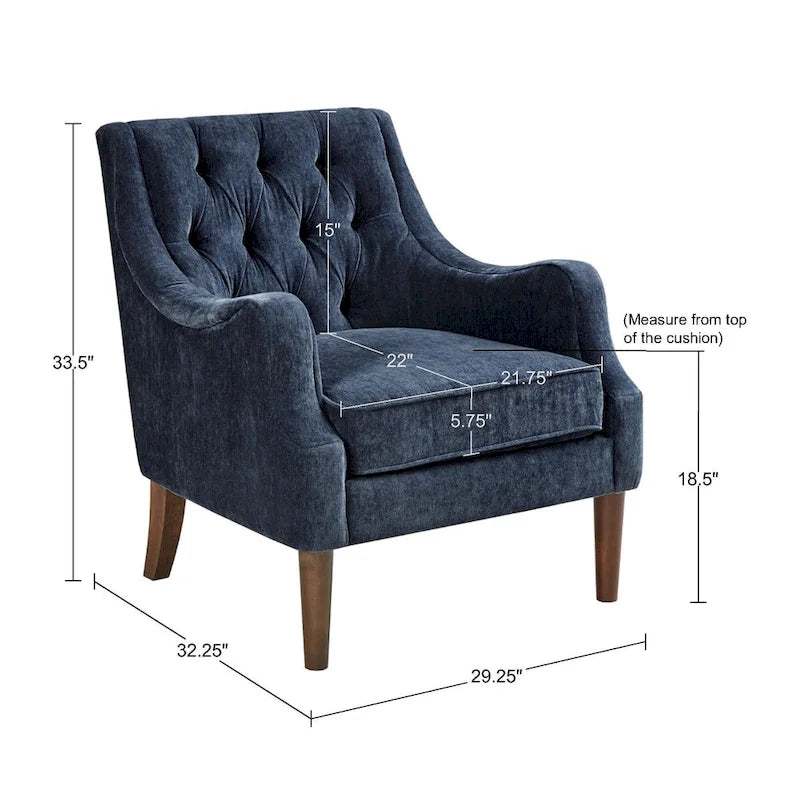 Fauteuil d'appoint capitonné Madison Park Elle