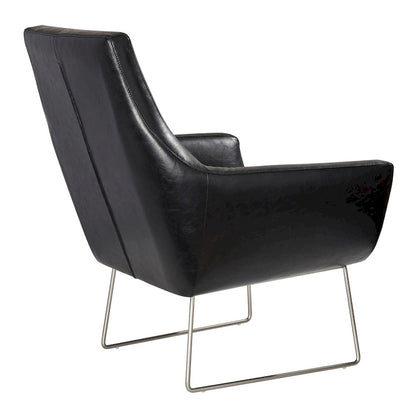 Fauteuil Adesso Kendrick en cuir noir ou camel vieilli