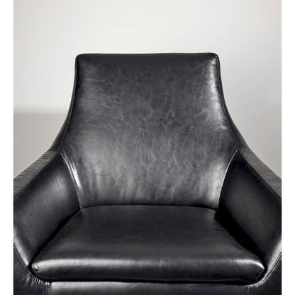 Fauteuil Adesso Kendrick en cuir noir ou camel vieilli