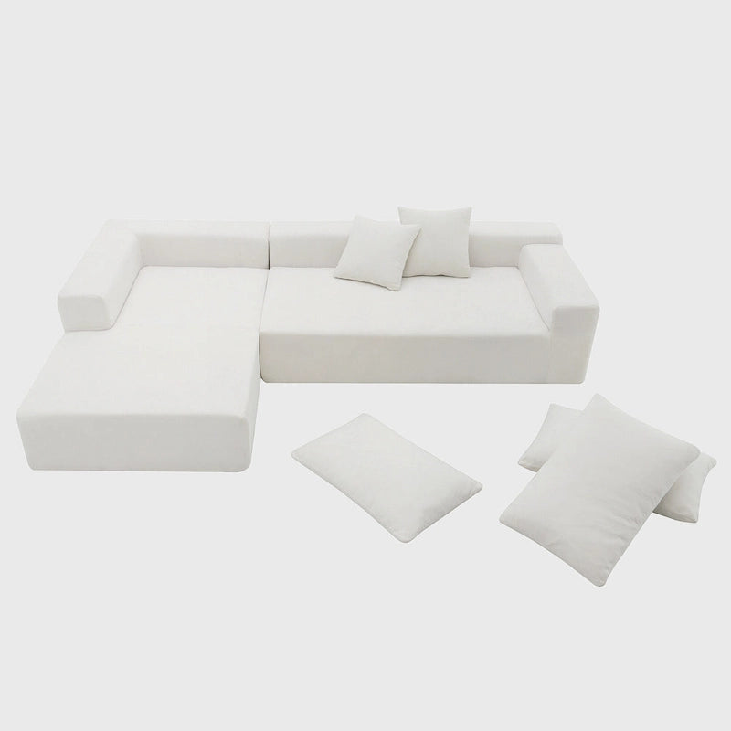 Ensemble de canapés d'angle modulables pour salon