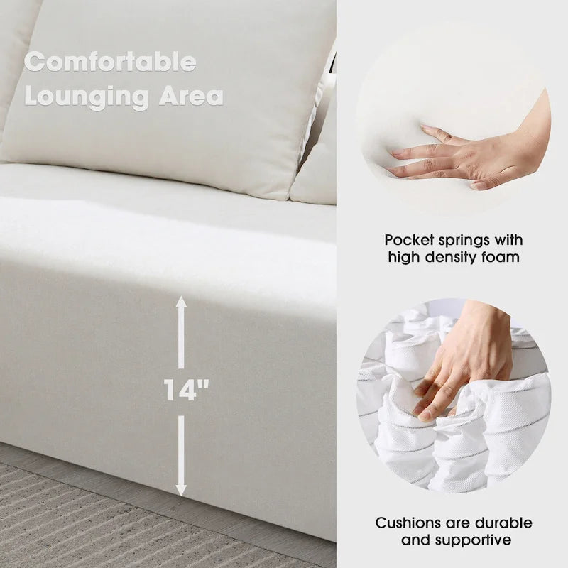 Ensemble de canapés d'angle modulables pour salon