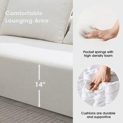 Ensemble de canapés d'angle modulables pour salon