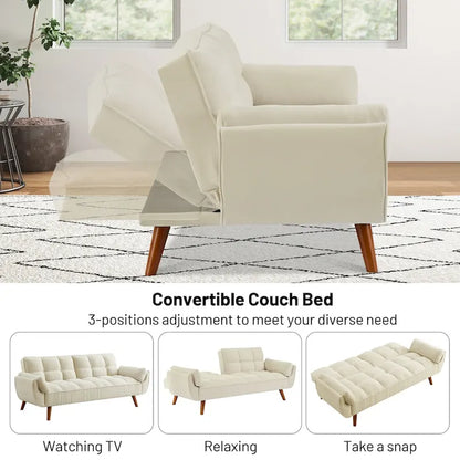 Canapé-lit convertible 75,39 € avec coussins, canapé deux places pliable pour salon