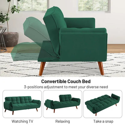 Canapé-lit convertible 75,39 € avec coussins, canapé deux places pliable pour salon