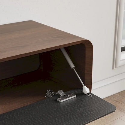 Meuble TV suspendu moderne pour salon, centre multimédia mural avec tiroirs de rangement, bois massif, entièrement assemblé