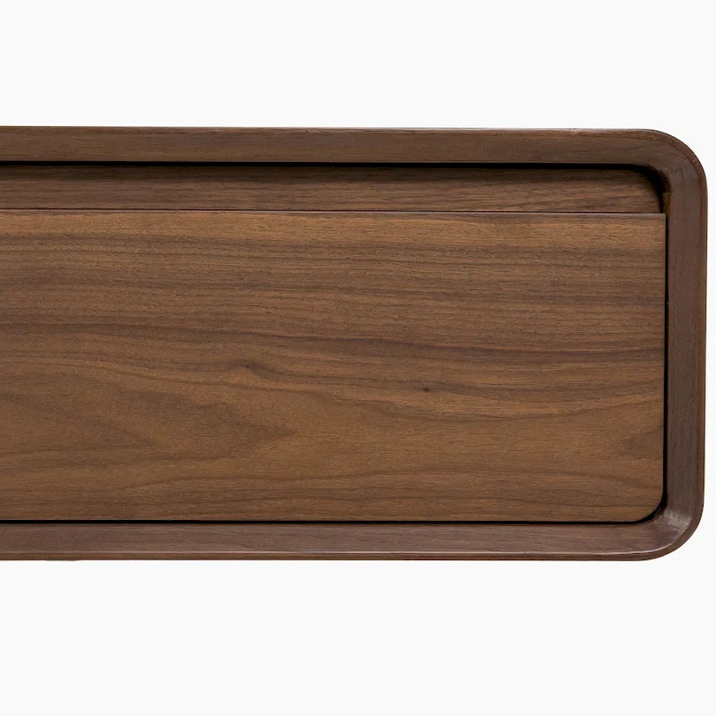 Meuble TV suspendu moderne pour salon, centre multimédia mural avec tiroirs de rangement, bois massif, entièrement assemblé