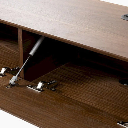 Meuble TV suspendu moderne pour salon, centre multimédia mural avec tiroirs de rangement, bois massif, entièrement assemblé