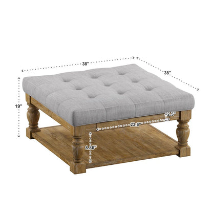 Table basse ottomane Lennon en pin massif par iNSPIRE Q Artisan