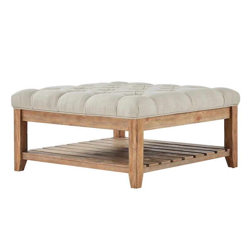 Table basse ottomane Lennon en pin massif par iNSPIRE Q Artisan