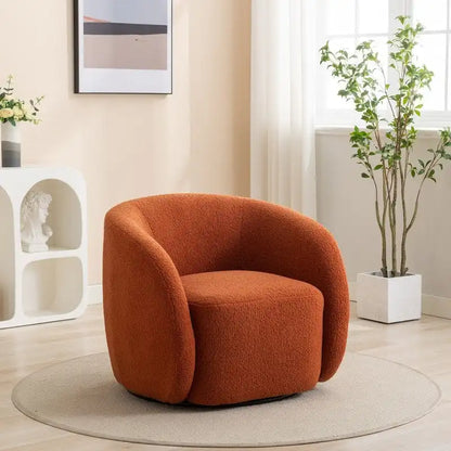 Fauteuil d'appoint SEYNAR moderne et glamour, capitonné et pivotant à 360 degrés