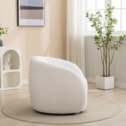 Fauteuil d'appoint SEYNAR moderne et glamour, capitonné et pivotant à 360 degrés