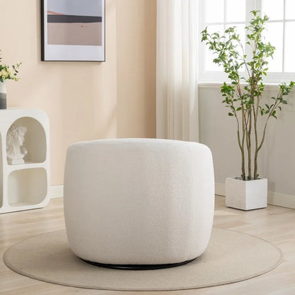 Fauteuil d'appoint SEYNAR moderne et glamour, capitonné et pivotant à 360 degrés