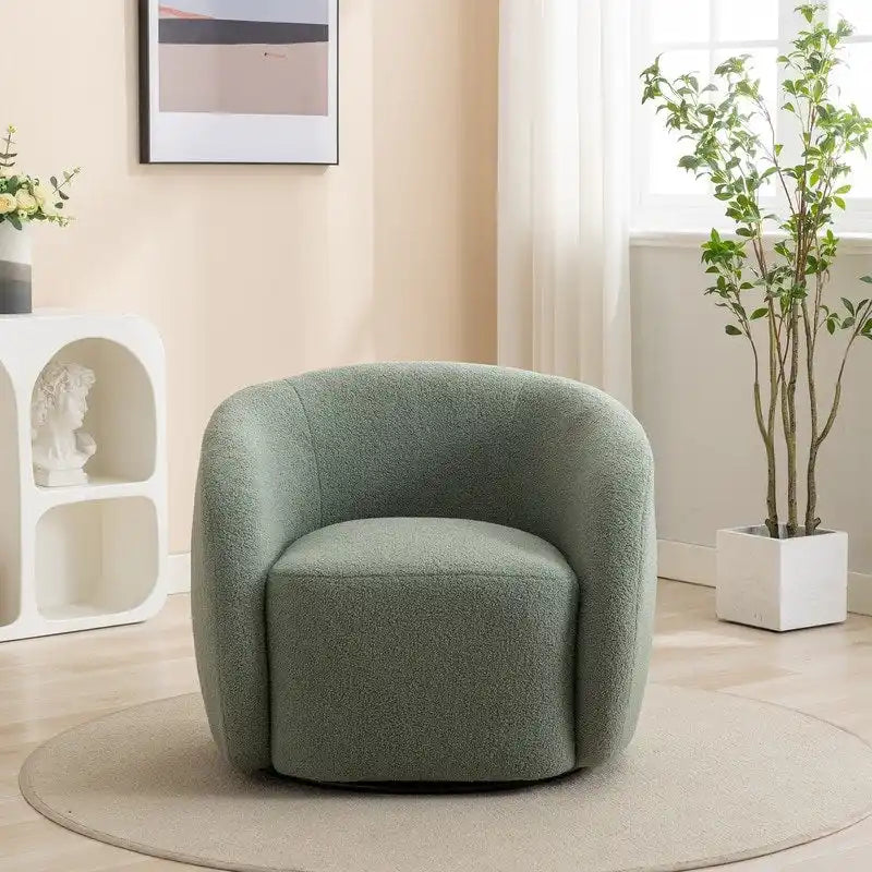 Fauteuil d'appoint SEYNAR moderne et glamour, capitonné et pivotant à 360 degrés