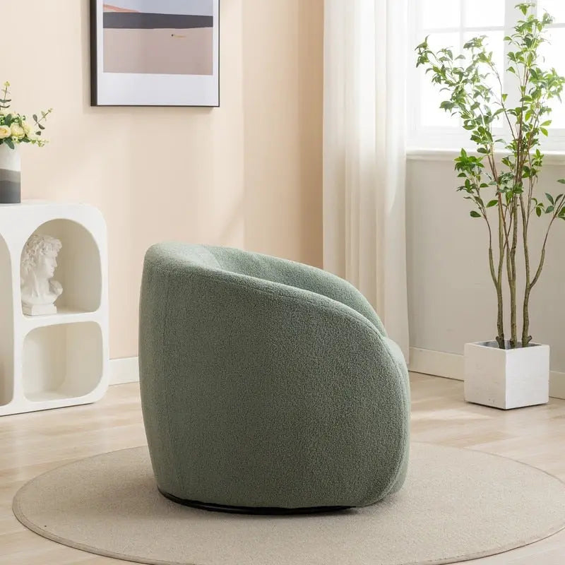 Fauteuil d'appoint SEYNAR moderne et glamour, capitonné et pivotant à 360 degrés