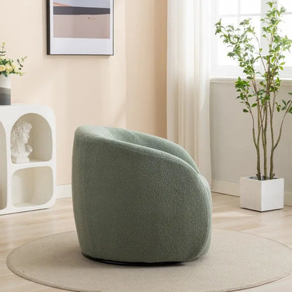Fauteuil d'appoint SEYNAR moderne et glamour, capitonné et pivotant à 360 degrés