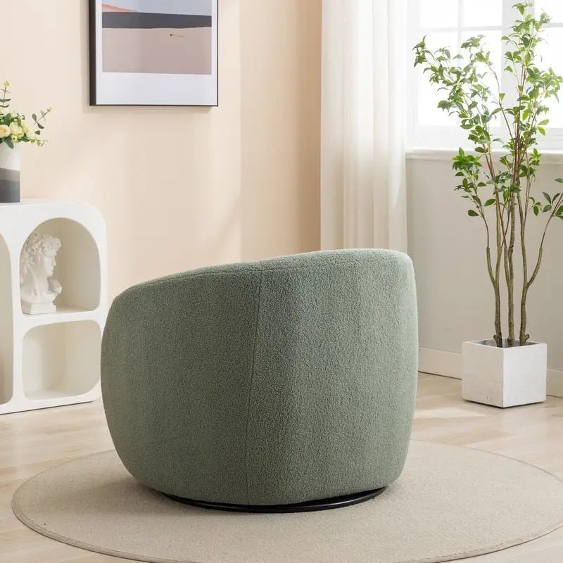 Fauteuil d'appoint SEYNAR moderne et glamour, capitonné et pivotant à 360 degrés