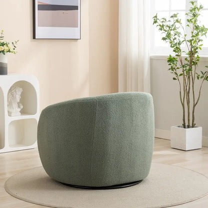 Fauteuil d'appoint SEYNAR moderne et glamour, capitonné et pivotant à 360 degrés