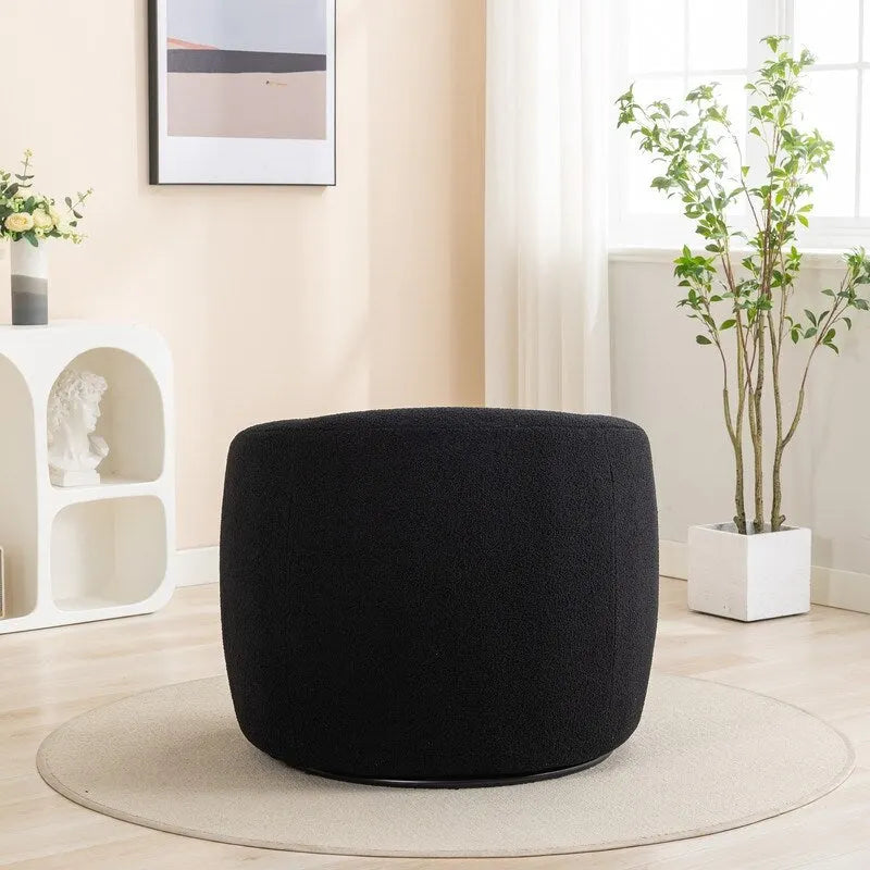 Fauteuil d'appoint SEYNAR moderne et glamour, capitonné et pivotant à 360 degrés