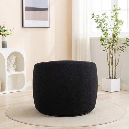 Fauteuil d'appoint SEYNAR moderne et glamour, capitonné et pivotant à 360 degrés