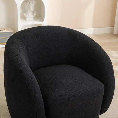 Fauteuil d'appoint SEYNAR moderne et glamour, capitonné et pivotant à 360 degrés