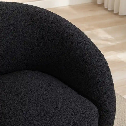 Fauteuil d'appoint SEYNAR moderne et glamour, capitonné et pivotant à 360 degrés