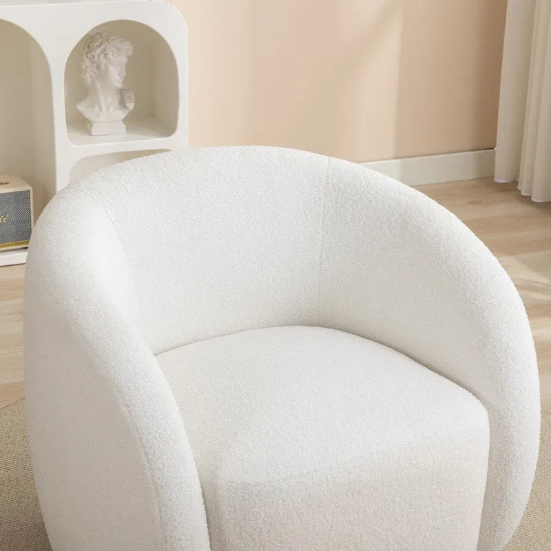 Fauteuil d'appoint SEYNAR moderne et glamour, capitonné et pivotant à 360 degrés