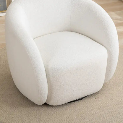 Fauteuil d'appoint SEYNAR moderne et glamour, capitonné et pivotant à 360 degrés