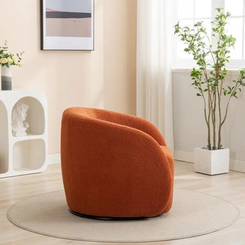 Fauteuil d'appoint SEYNAR moderne et glamour, capitonné et pivotant à 360 degrés