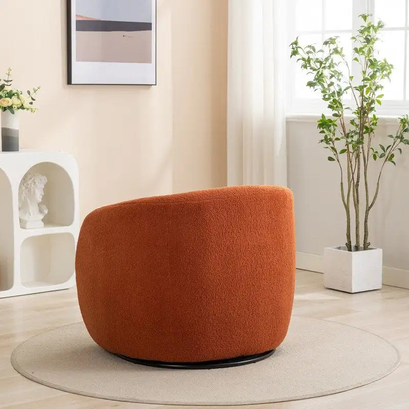 Fauteuil d'appoint SEYNAR moderne et glamour, capitonné et pivotant à 360 degrés