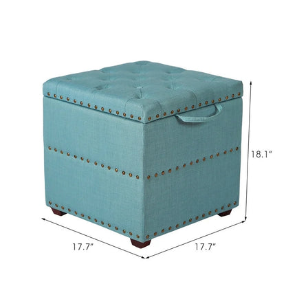 Pouf carré en tissu Adeco avec plateau
