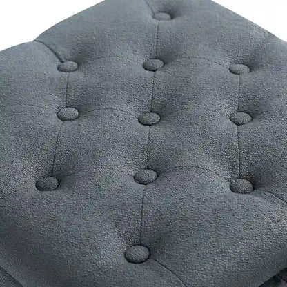 Pouf carré en tissu Adeco avec plateau