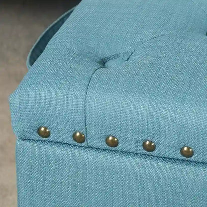 Pouf carré en tissu Adeco avec plateau