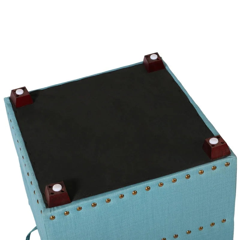 Pouf carré en tissu Adeco avec plateau