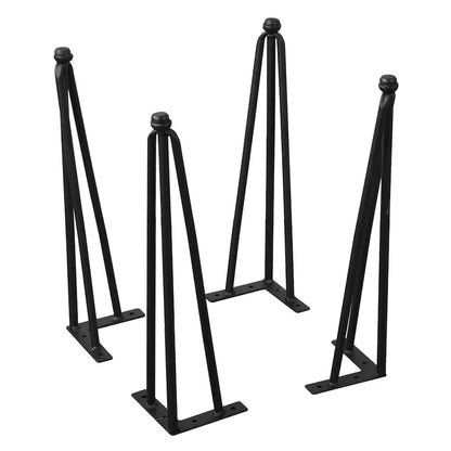 Pieds de table en métal épingle à cheveux (lot de 4)