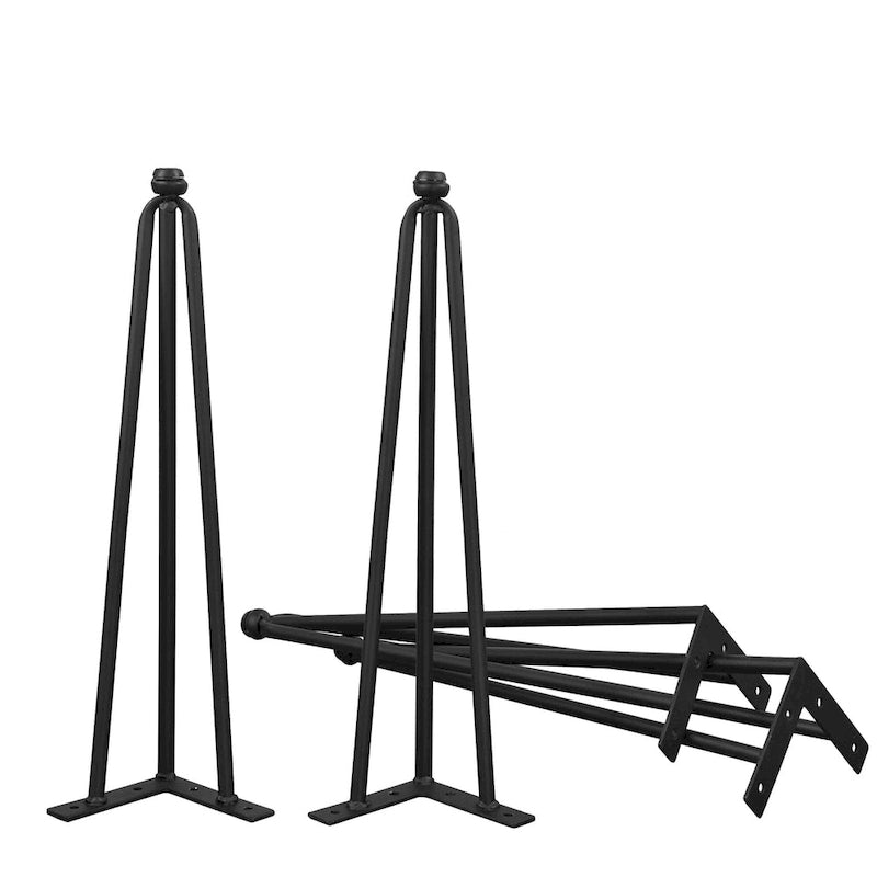 Pieds de table en métal épingle à cheveux (lot de 4)