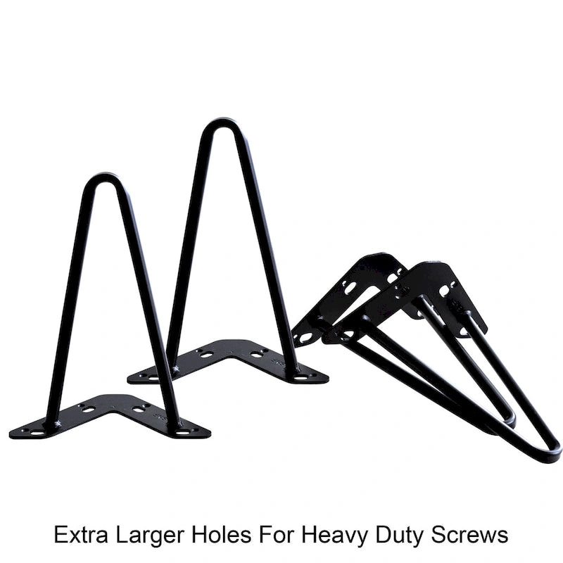 Pieds de table en métal épingle à cheveux (lot de 4)