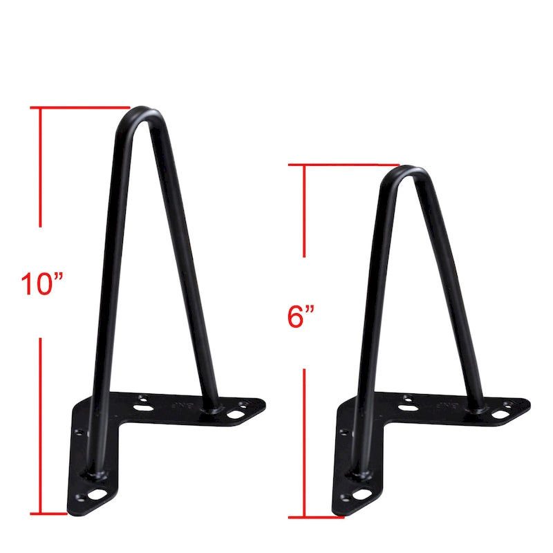 Pieds de table en métal épingle à cheveux (lot de 4)