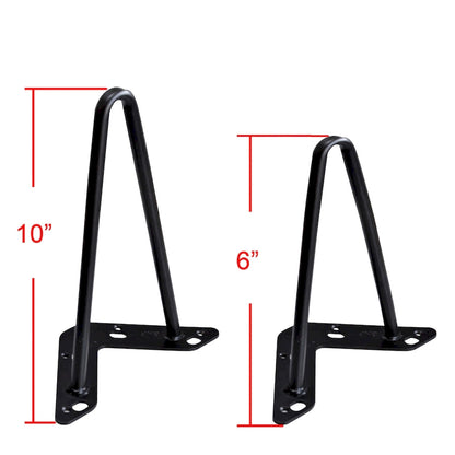 Pieds de table en métal épingle à cheveux (lot de 4)