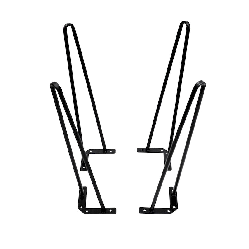 Pieds de table en métal épingle à cheveux (lot de 4)