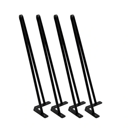 Pieds de table en métal épingle à cheveux (lot de 4)