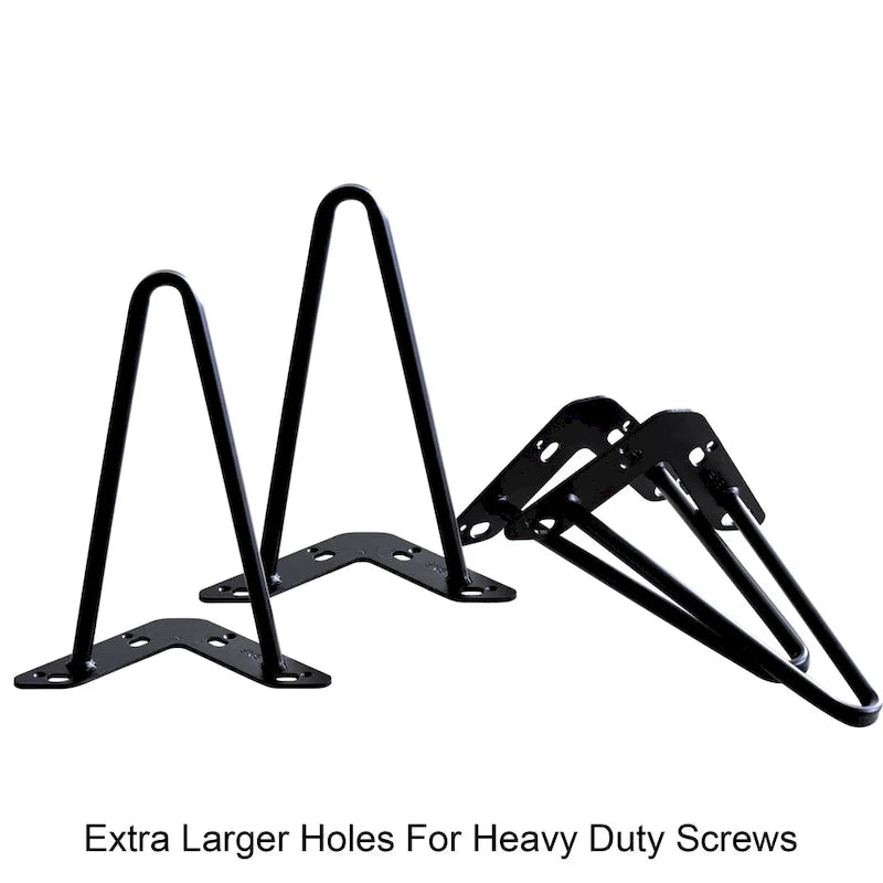 Pieds de table en métal épingle à cheveux (lot de 4)