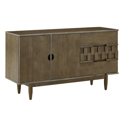Buffet Kieran style Mid-Century en bois, 2 portes et 3 tiroirs, par iNSPIRE Q Modern